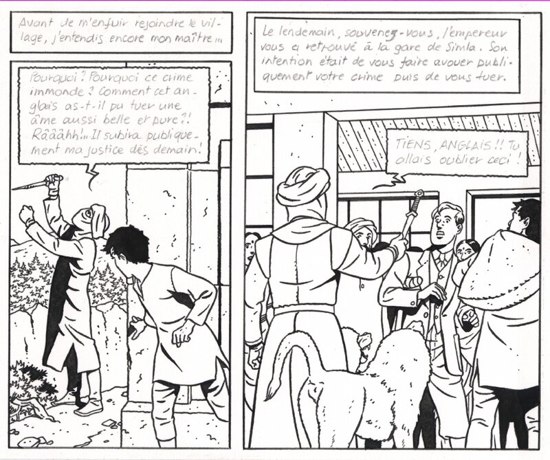 Yves Sente, André Juillard, Juillard Blake et Mortimer Sarcophages 2 - Planche originale