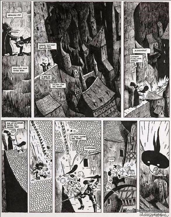 Joann Sfar, Lewis Trondheim, Christophe Blain, Blain planche de Donjon Potron Minet - Comic Strip