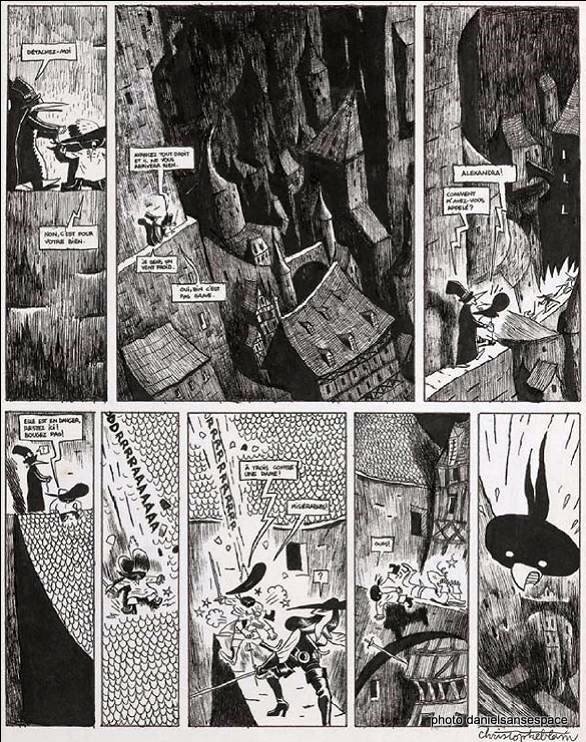 Joann Sfar, Lewis Trondheim, Christophe Blain, Blain planche de Donjon Potron Minet - Planche originale