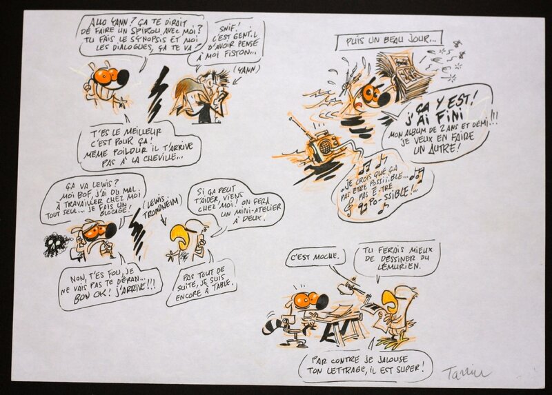 Tarrin, dessins en marge de la publication de son Spirou - Comic Strip