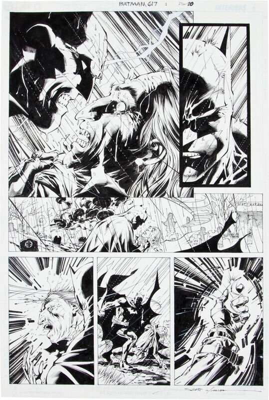 Batman - Hush par Jim Lee, Scott Williams, Jeph Loeb - Planche originale