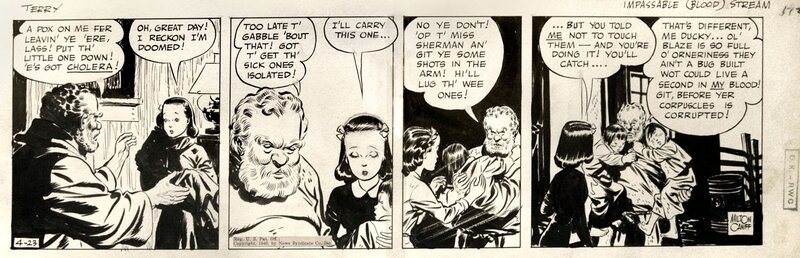 Milton Caniff, Terry & the Pirates, 23-Apr-1940 - Planche originale