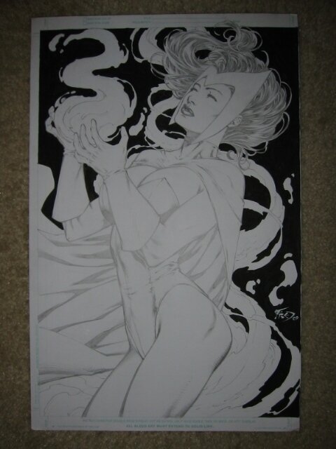 Fred Benes, Scarlet Witch Pin-up - Illustration originale