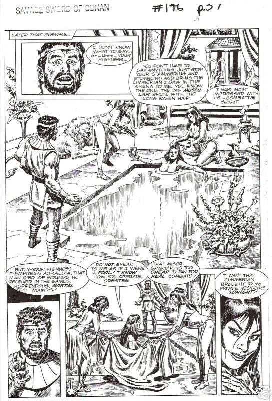 Ernie Chan, Gary Kwapisz, The savage sword of Conan #146 p37 - Planche originale