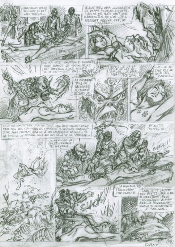 Dany, Crayonné page 48 Les guerrières de Troy - Comic Strip