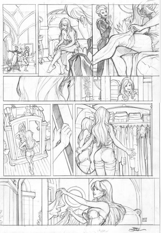 Terry Dodson, Songes T1 Page 31 (Coraline) - Planche originale