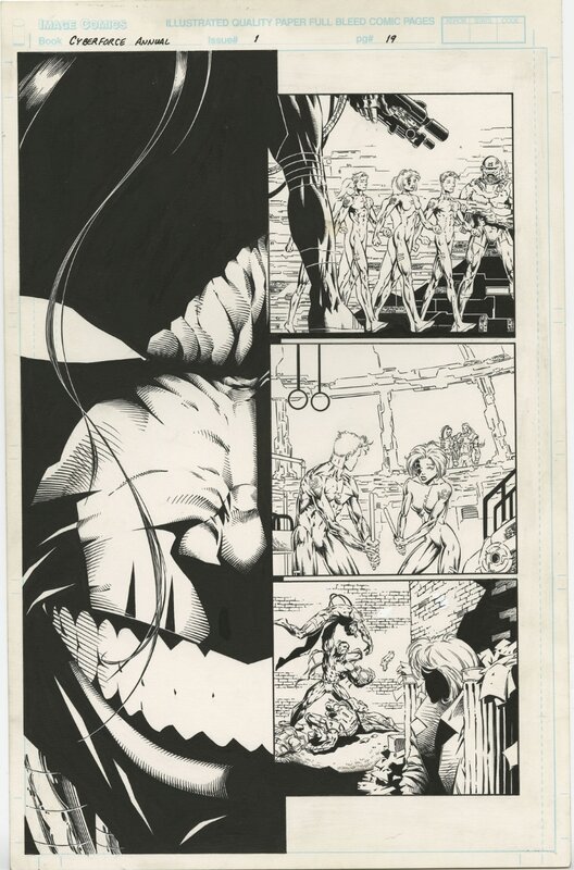 David Finch, Aaron Sowd, Cyberforce Annual T1 P19 - Planche originale