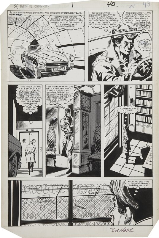 Bob Hall, John Beatty, Squadron Supreme #1 P34 - Planche originale