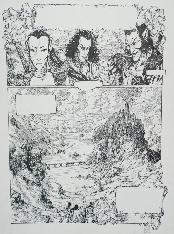 Olivier Ledroit, Chroniques de la lune noire Tome 2 Page 3 - Planche originale