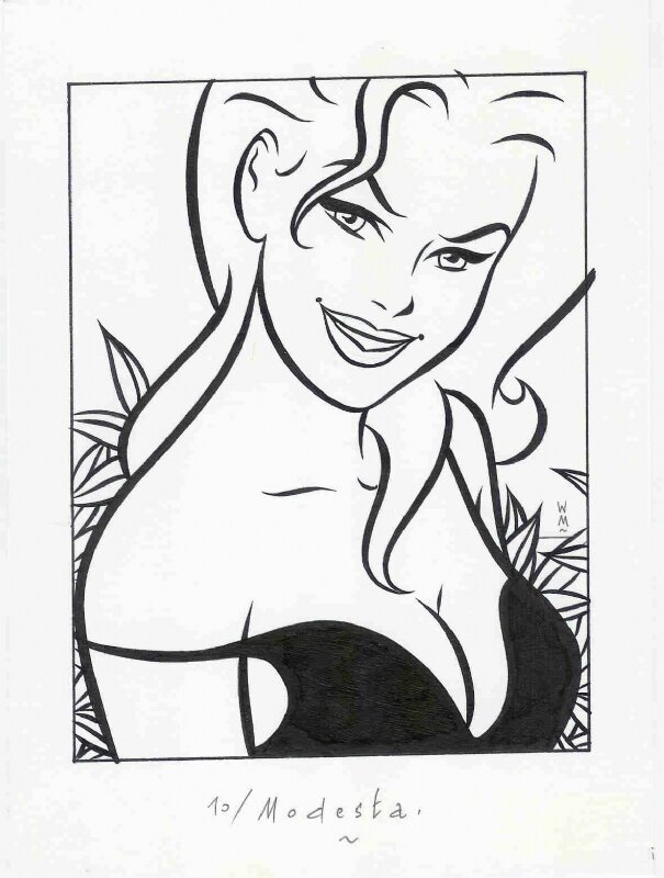 Pin up 10/ Modesta par Walter Minus - Illustration originale