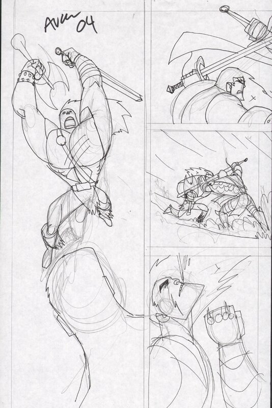 Michael Avon Oeming, Powers Preliminary Page - Œuvre originale