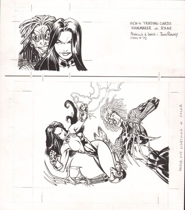 Tom Raney, Gen13 #72 : Rainmaker VS Rake - Original Illustration