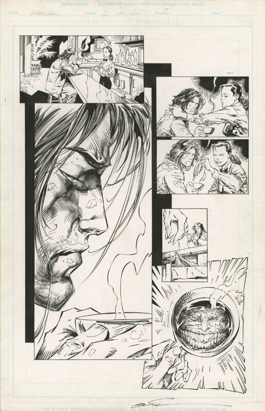 The Darkness T2 P2 par Marc Silvestri - Planche originale