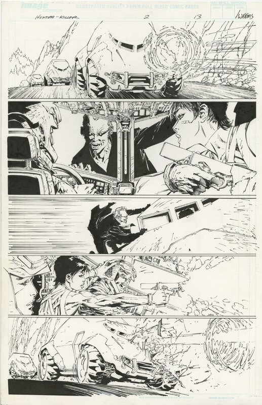Marc Silvestri, Joe Weems, Hunter-Killer T2 P13 - Planche originale