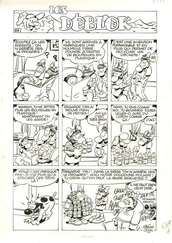 Les Déblok - 189 par Florence Cestac - Planche originale