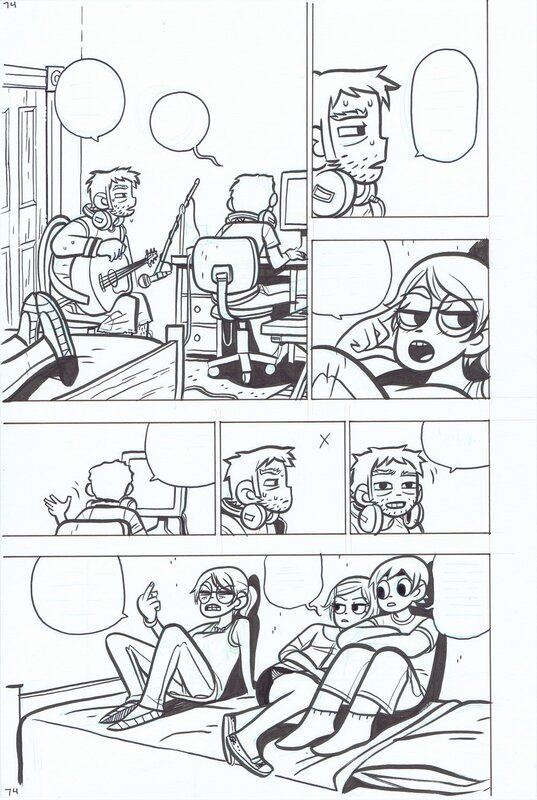 Bryan Lee O'Malley, Scott Pilgrim - Vol 4 - Page 74 - Planche originale