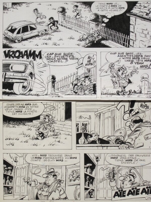 Spirou et Fantasio par Jean-Claude Fournier - Planche originale