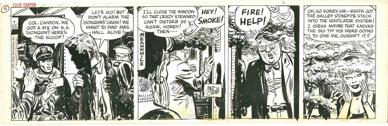 Steve Canyon strip par Milton Caniff - Planche originale