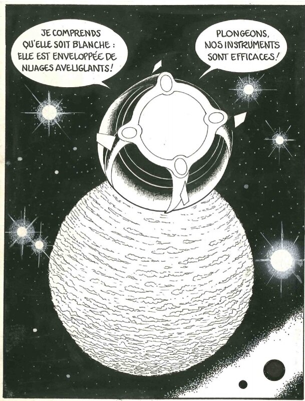 Jacques Devos, Chroniques d'extraterrestres (Détail) - Planche originale