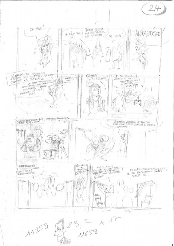 Jean-Claude Fournier, L'ankou, storyboard, pl. 24 - Œuvre originale