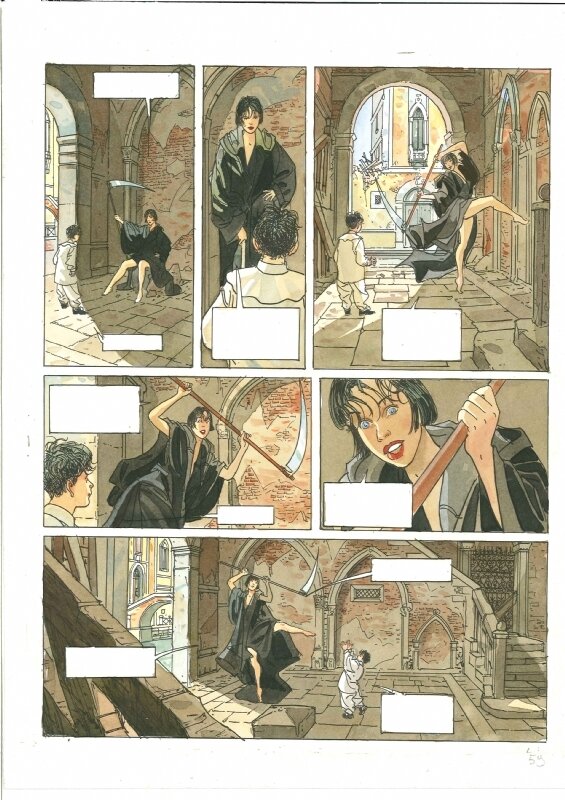 Jean-Pierre Gibrat, Marée basse p. 59, mise en couleurs - Comic Strip