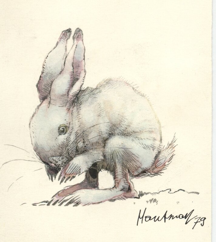 Lapin by René Hausman - Original Illustration