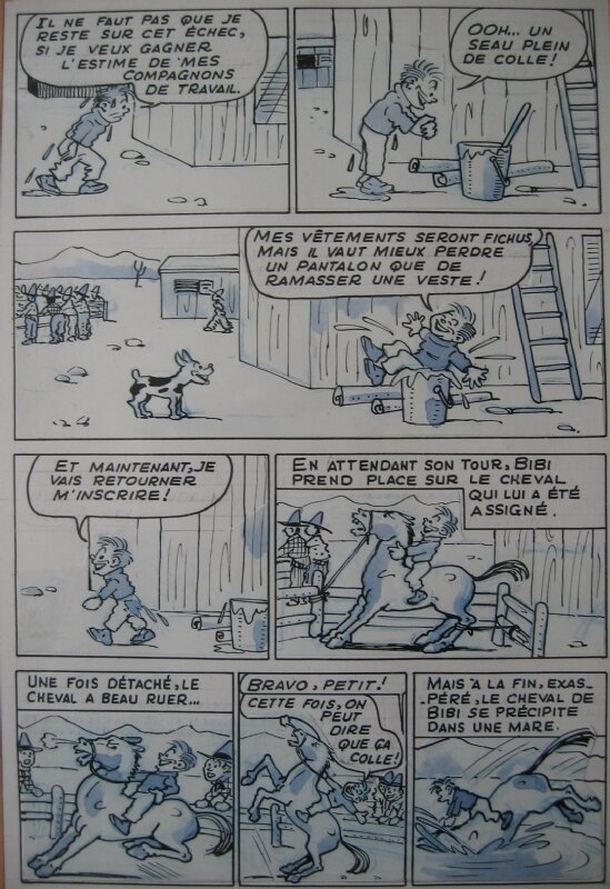 Lacroix Pierre - BIBI ET FRICOTIN As du far west - Planche originale