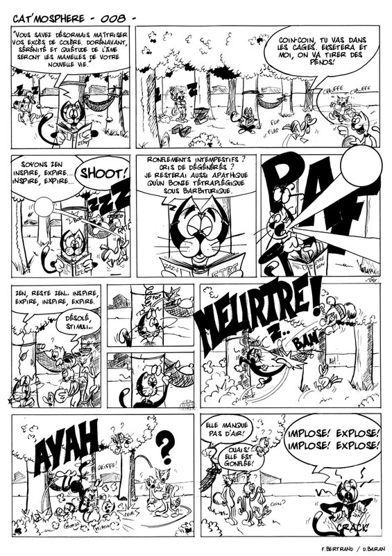 David Baran, Cat'mosphere Gag 008 - Planche originale