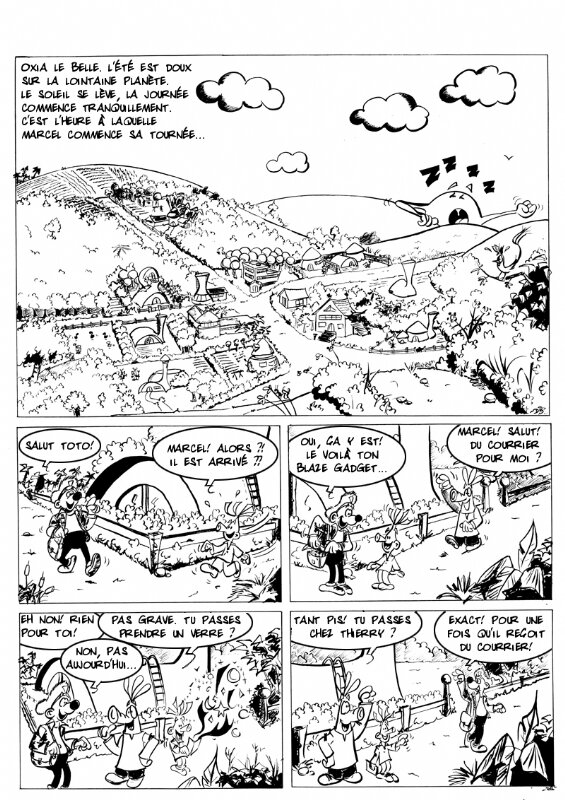 David Baran, Eddy & Thierry - La Rencontre P01 - Planche originale
