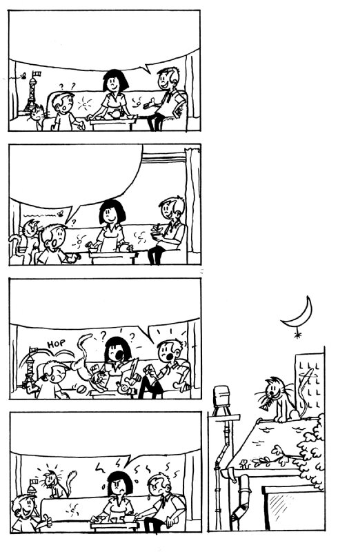 布朗夏貓 - Strip 001 by David Baran - Comic Strip