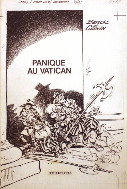 Berck - Sammy - Couv. Panique au vatican - Original Cover