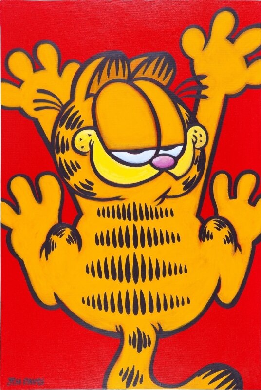 Dave Kuhn, Jim Davis, Jim DAVIS & Dave KUHN - Garfield - toile #80 - 60x90 cm or 24