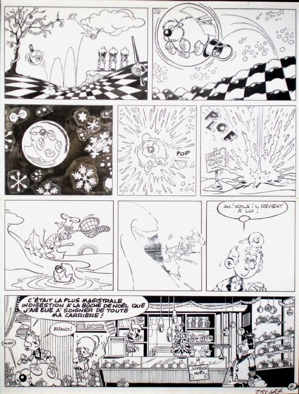 Dupa - Cubitus - L'indigestion (1968) gag 31 - Planche originale