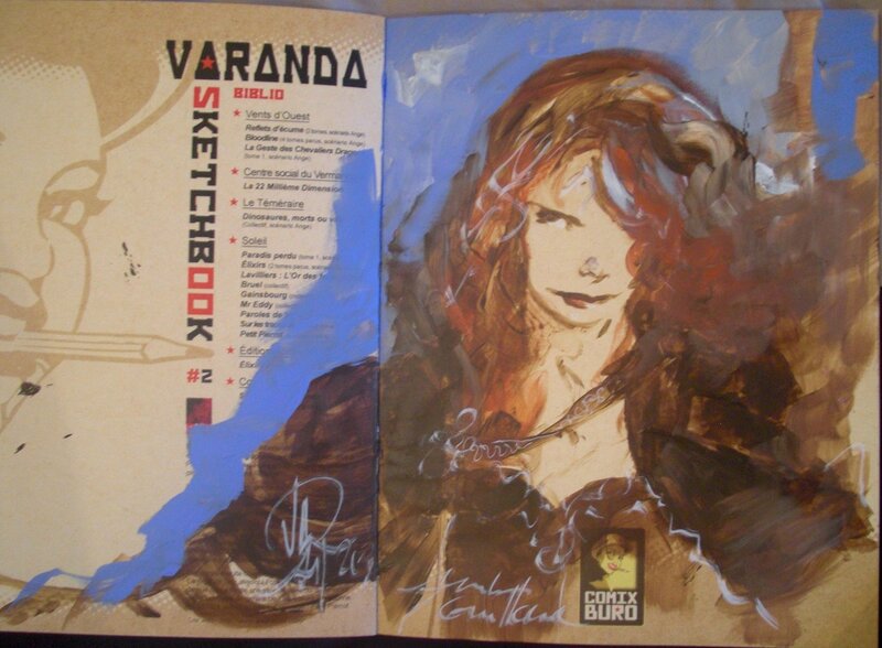 Femme sur le sketchbook Comix Buro d'Alberto Varanda - Sketch