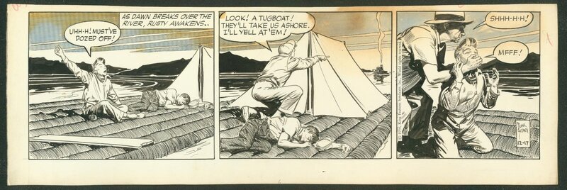 Frank Godwin Rusty Riley daily 12-17-1956 - Planche originale