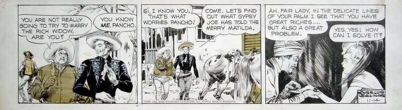 José Luis Salinas - Cisco Kid 11-14-1952 - Planche originale