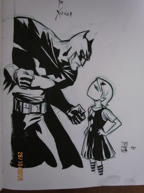Batman and Courtney by Ted Naifeh - Sketch