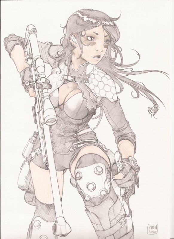 Pierre Mony Chan - Snipeuse - Original Illustration