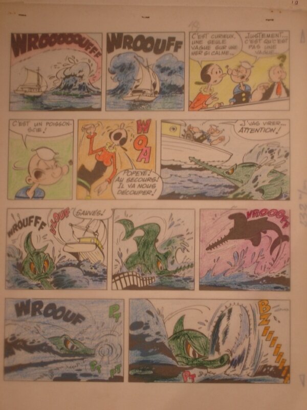 Bud Sagendorf, Popeye calque couleur - Comic Strip