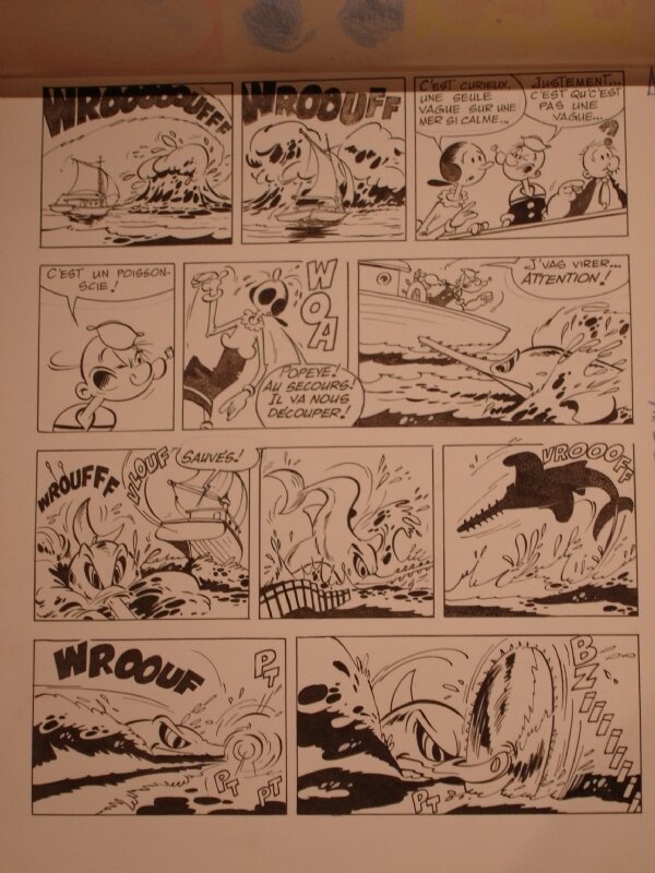 Bud Sagendorf, Popeye original encré - Comic Strip