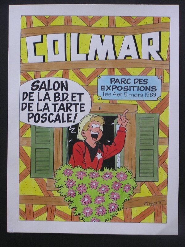 Tibet - Affiche Festival B D Colmar - 1988 - - Illustration originale