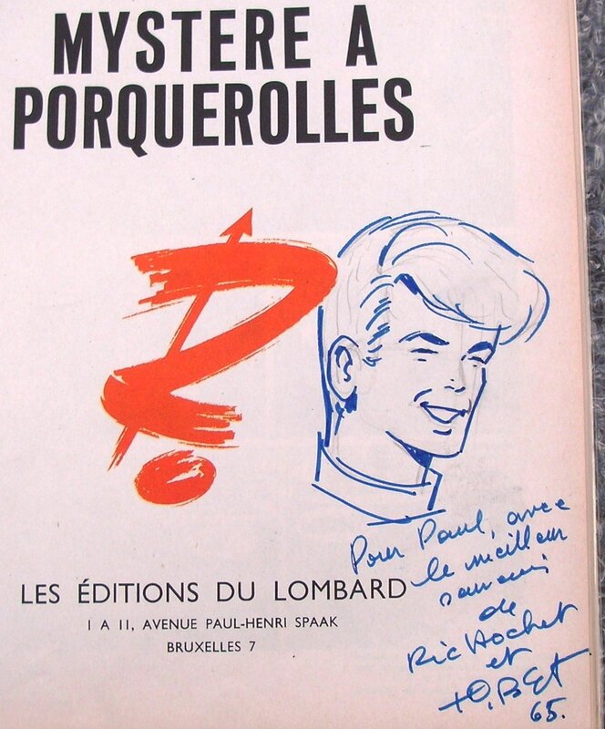 Tibet - Dédicace Ric Hochet - 1965 - Sketch