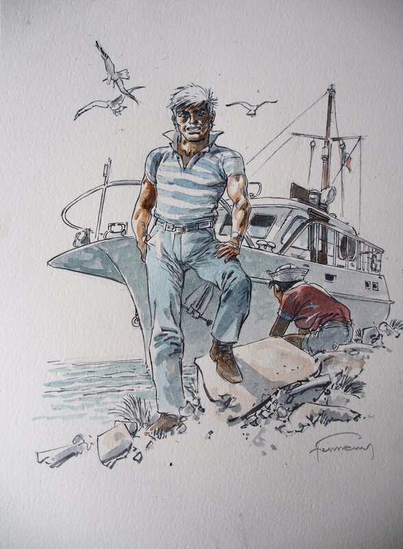 Bernard Prince by Hermann - Original Illustration