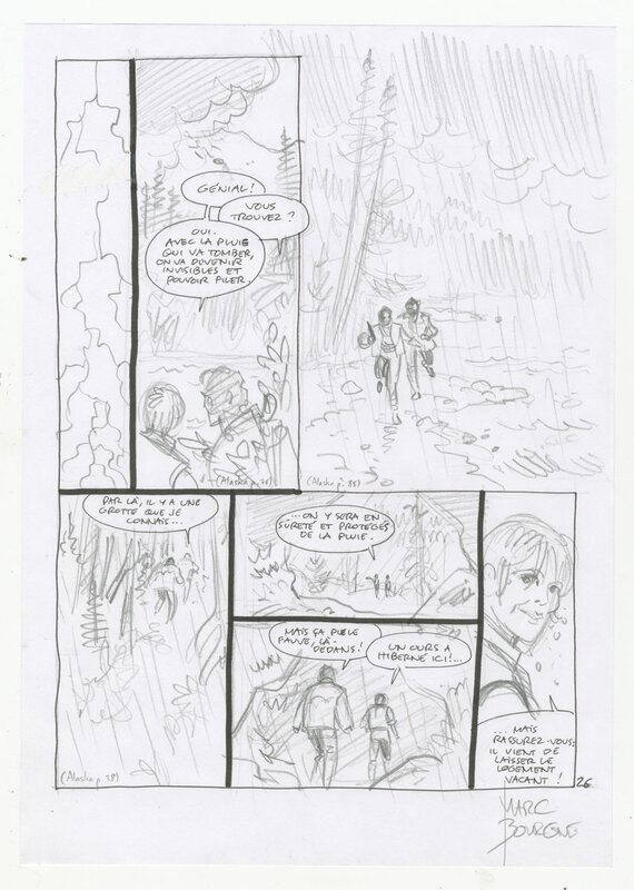 Marc Bourgne - Frank Lincoln 3 page 26 rough - Comic Strip