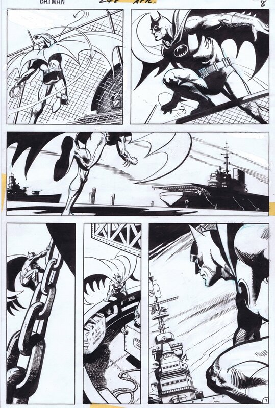 Bob Brown, Dick Giordano, 1973-04 Brown/Giordano Batman #248 p7 - Original art