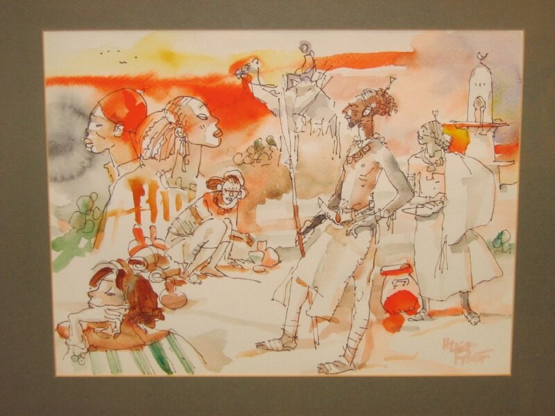 Hugo Pratt - Aquarelle - Original Illustration