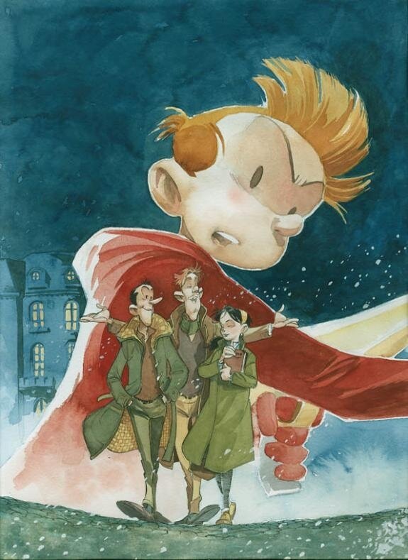 Jose Luis Munuera, Couverture Spirou et Fantasio T50 Tirage de Luxe ed Album - Couverture originale