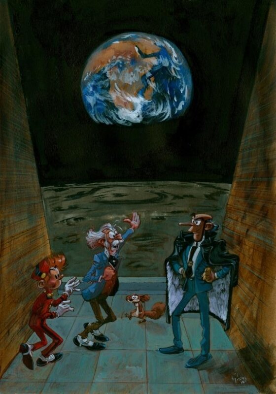 Yoann - Illustration tirage de luxe Spirou T52 - Illustration originale