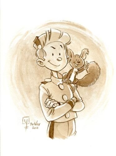 You - Spirou et Spip hommage à Franquin - Original Illustration