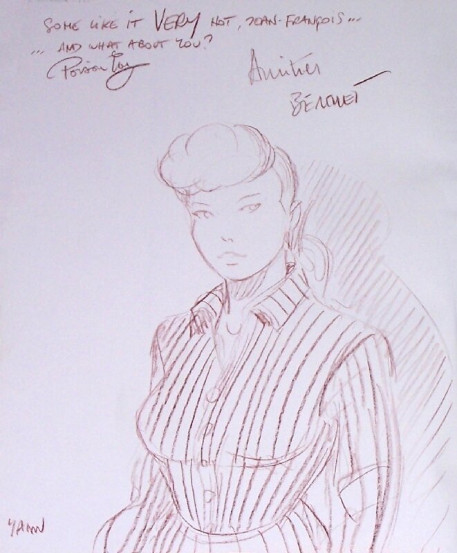 Berthet - Pin Up - Dédicace
